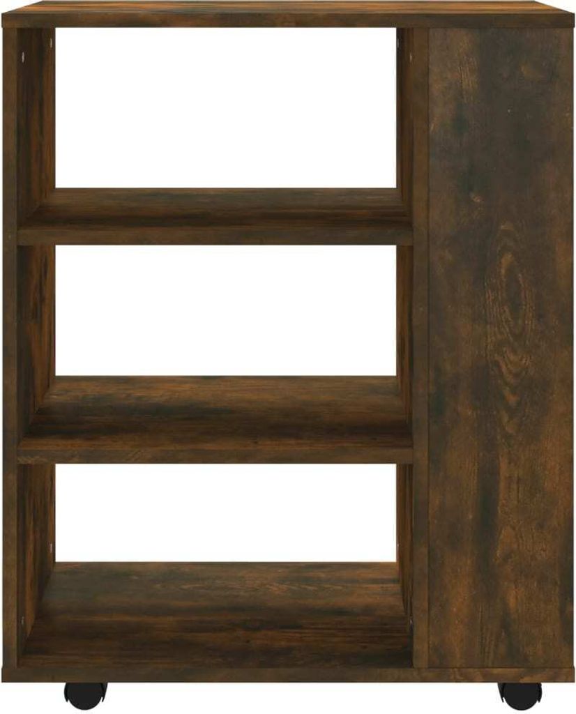 vidaXL Szafka na kółkach dąb wędzony 60x35x75 cm materiał Zdjęcie produktu 6