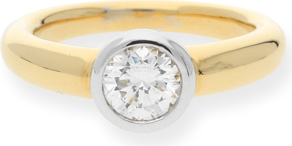 JuwelmaLux Ring 750 Gold und Weißgold mit exzellentem Brillant 1,00 Carat JL30-07-0329 54
