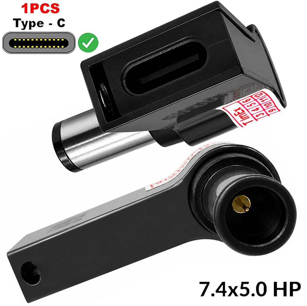 DC stecker 7,4 x 5,0 mm auf USB-C buchse Adapter PD 100W für HP Zbook 14 G2 G8W45AV, 14 G2 L9S94PA, 15u G2 J8Z49EA, 15u G2 J8Z90EA