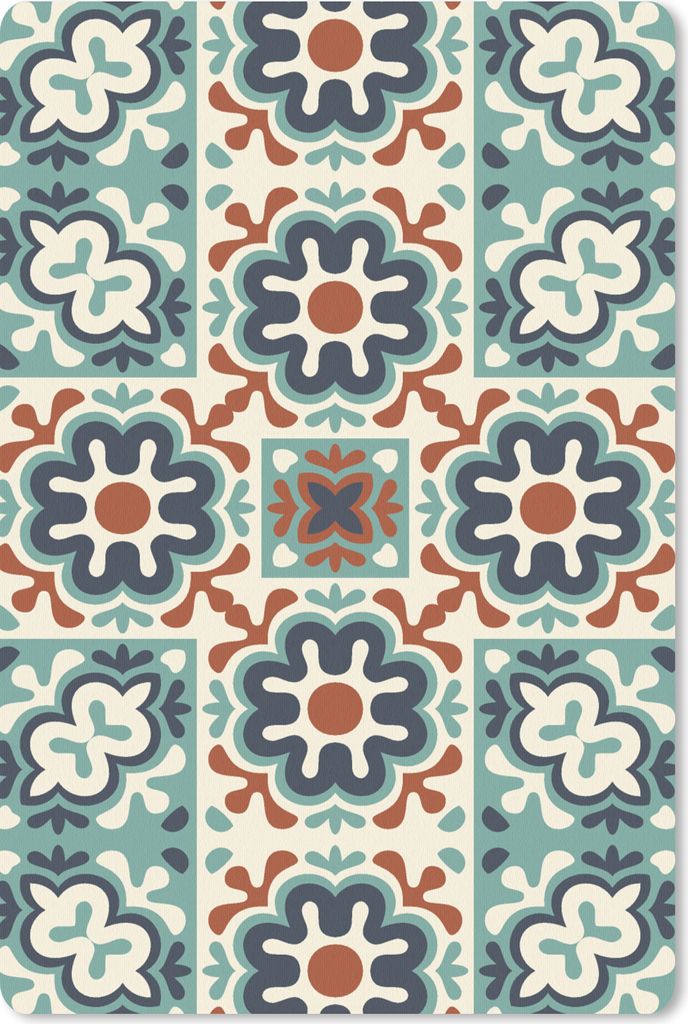 MuchoWow Mauspad Mousepad Blume - Ornament - Muster 18x27 cm - Mousepads - Maus Mat - Pad - Mausunterlage