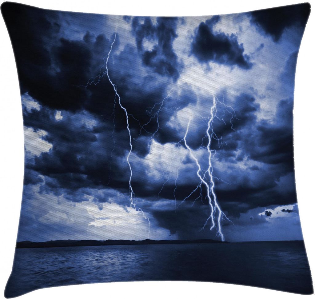 ABAKUHAUS Ozean Kissenbezug, Regen Wolken Storm Rays, Waschbar mit Reißverschluss Kissenhülle mit Farbfesten Klaren Farben Beidseitiger Druck, 40...