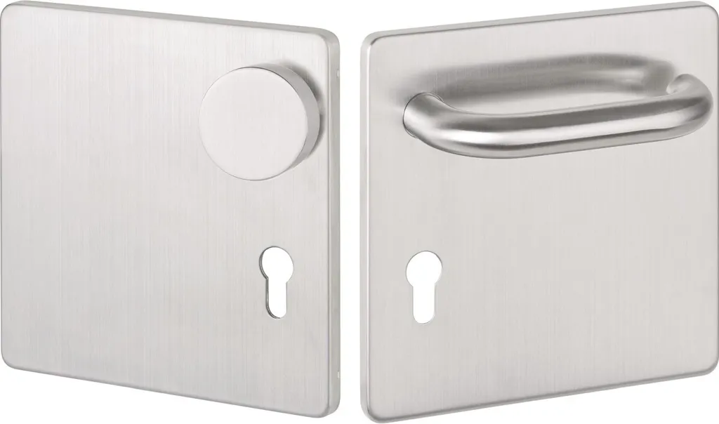 Set 2 Rosette NW-405-3 Acciaio Inox Opaco PZ - Qualità Professionale