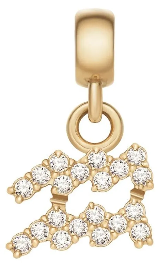Cadeau idéal : pendentif Verseau Aquarius plaqué or pour femme moderne