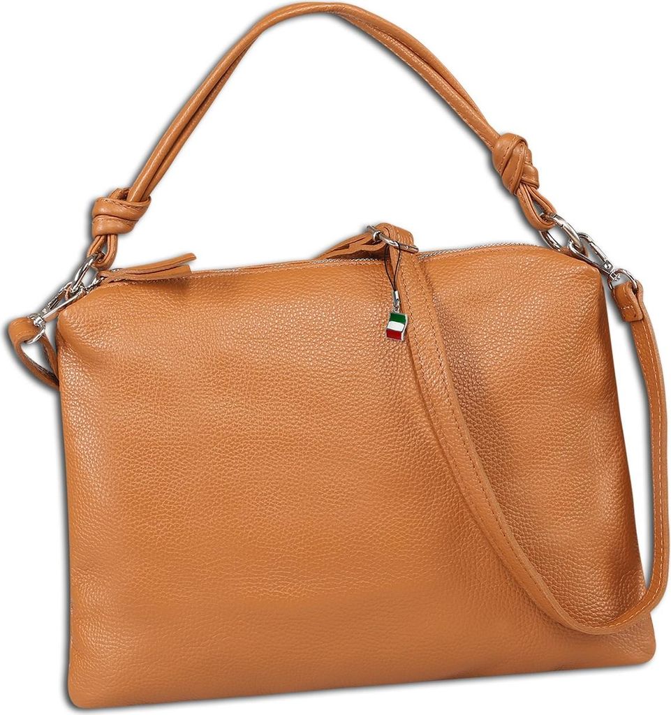 Florence Damen Schultertasche Leder Tasche tan hellbraun OTF173C3