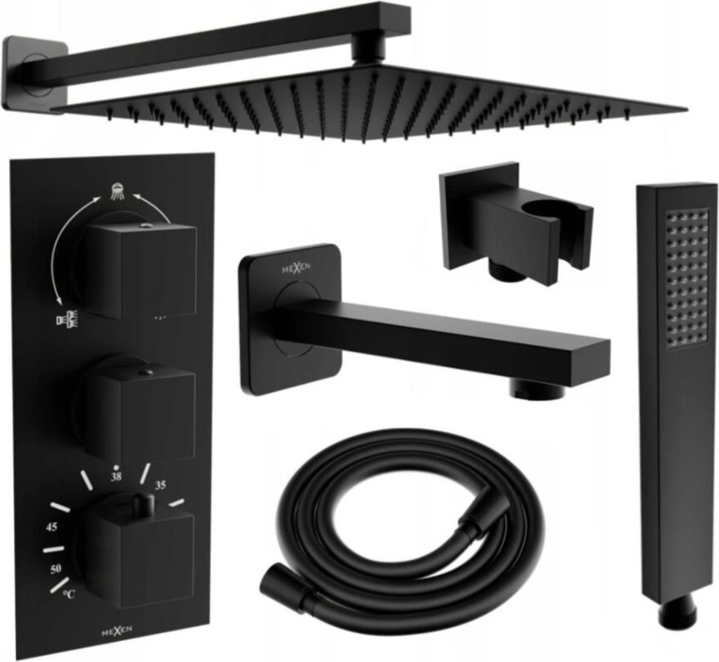 Mexen Cube DR02 set vasca-doccia ad incasso con soffione 25 Immagine del prodotto 