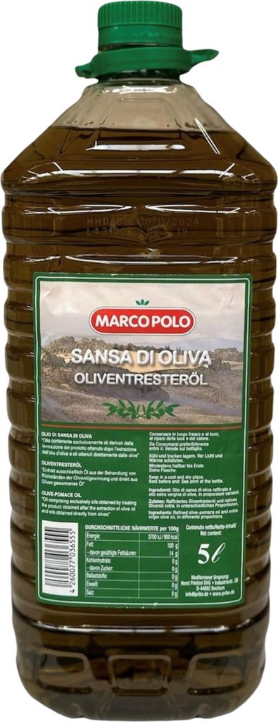 Olivový olej z pokrutin 5 litrů - MARCO POLO Olio di Sansa Obrázek produktu 