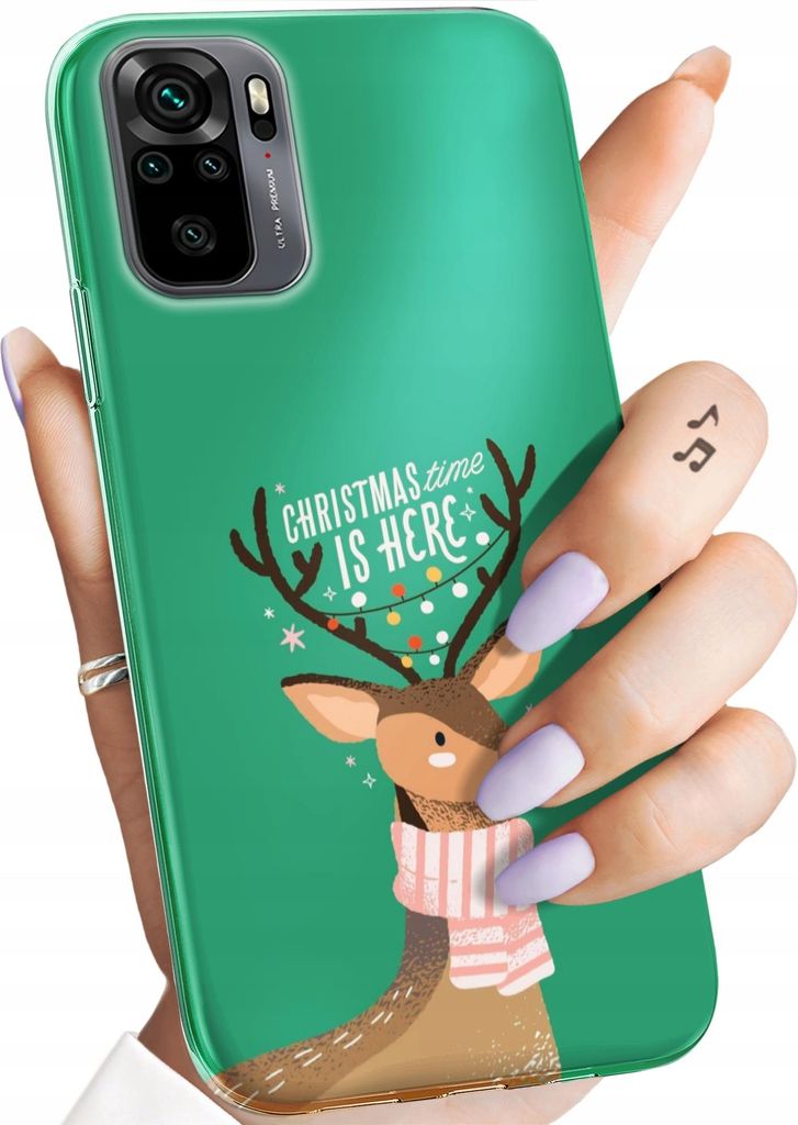 Bunt Hülle für XIAOMI REDMI NOTE 10 Schutzhülle Handyhülle Handy TPU Silikon Case Slim Cover Case Weihnachten Rudolf