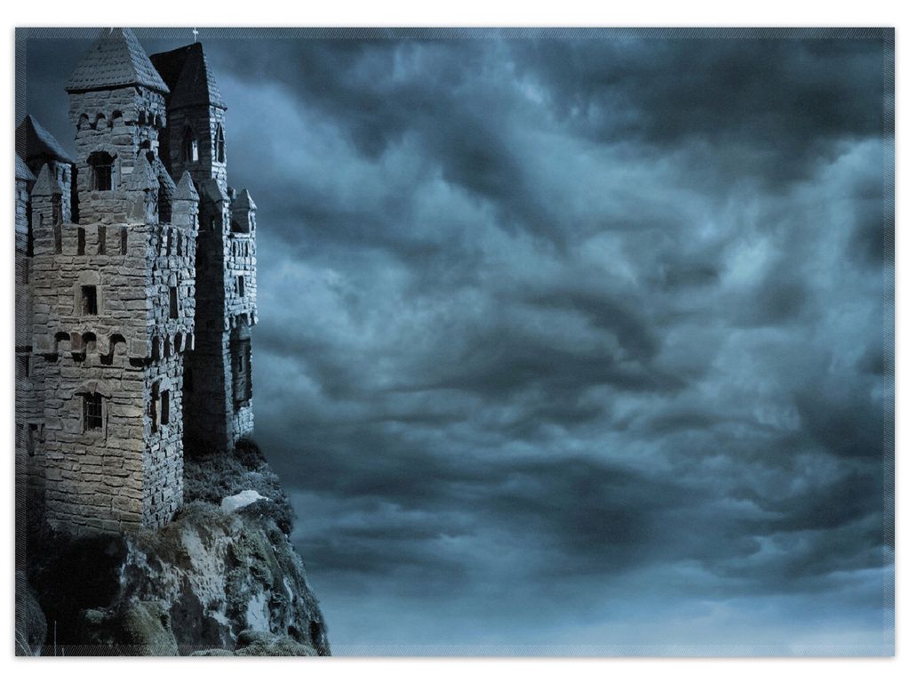 Wallario Premium Teppich, Größe 50 x 70 cm, Altes Geisterschloss