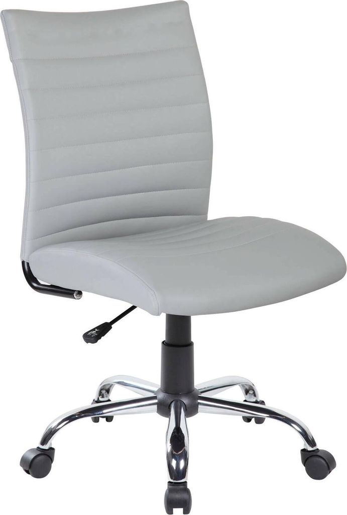 Bürostuhl Dkum, Arbeitsstuhl, ergonomischer Bürositz, 54x48h90/100 cm, Grau