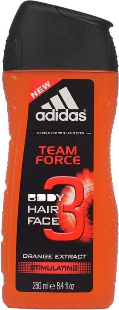 Adidas - 3-in-1 Duschgel - Team Force - Orangenextrakt - Stimulierend - 250 ml - 1 Stück