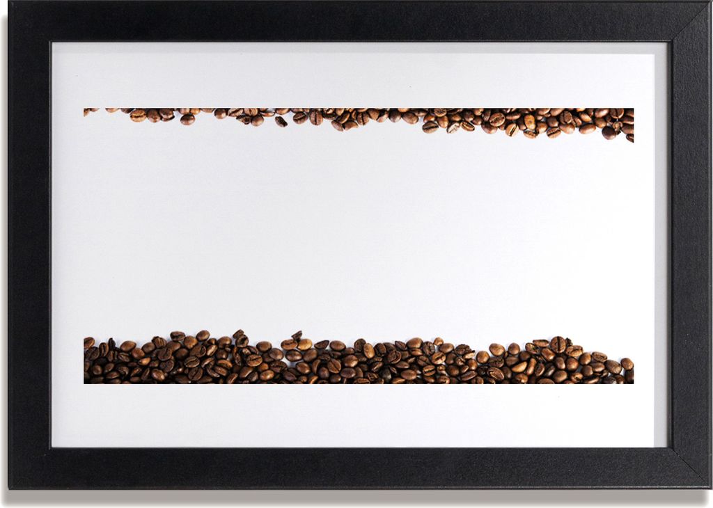 Bild 30x20 MDF-Rahmen Wandkunst Küche Kaffeebohnen Produktbild 