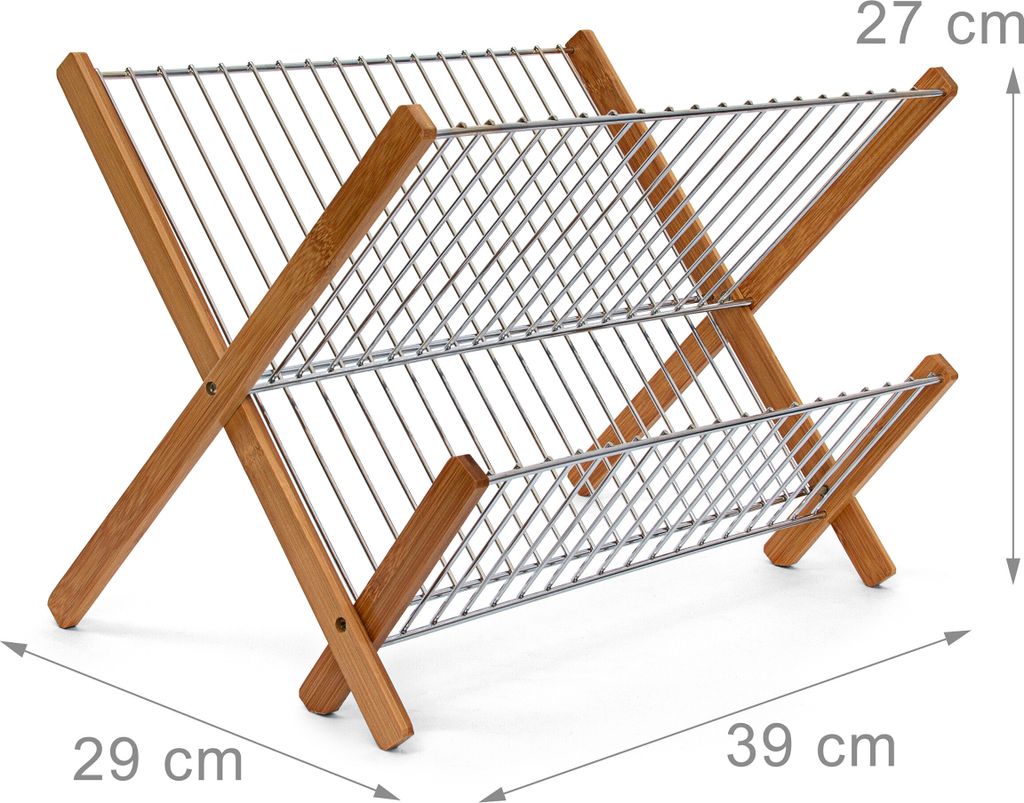 relaxdays Abtropfgestell braun Produktbild 4