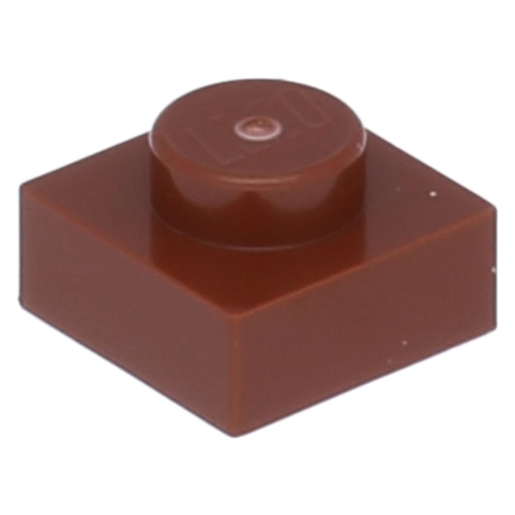 3024 Reddish Brown Plate 1 x 1 Zdjęcie produktu 