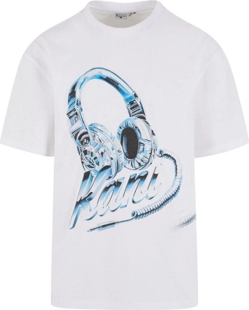 Karl Kani Herren T-Shirt XL Weiß Kopfhörerdruck