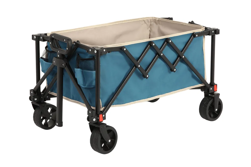Carrello Pieghevole FCH In Alluminio – Portatile, Capacità 75 Kg, Maniglia Telescopica – Ideale Per Viaggi E Casa, Blu
