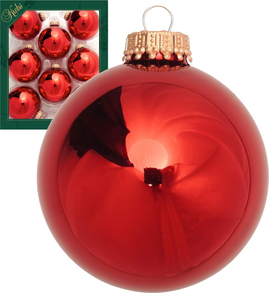 Christbaumkugeln Weihnachtskugeln Glas Ø 7 cm 8 Stück Produktbild 