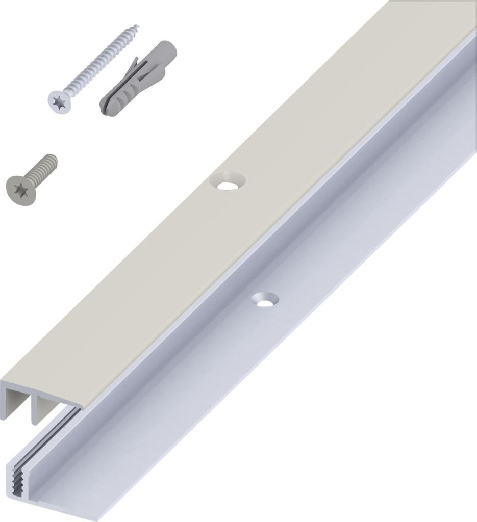 alfer Abschluss- + Träger- 1 m, 21 x 10.5 x 7 - 15 mm Alu eloxiert titan