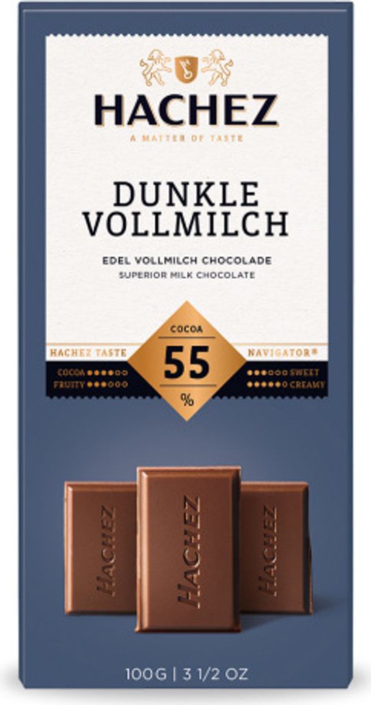Hachez Schokolade Dunkle Vollmilch 100g