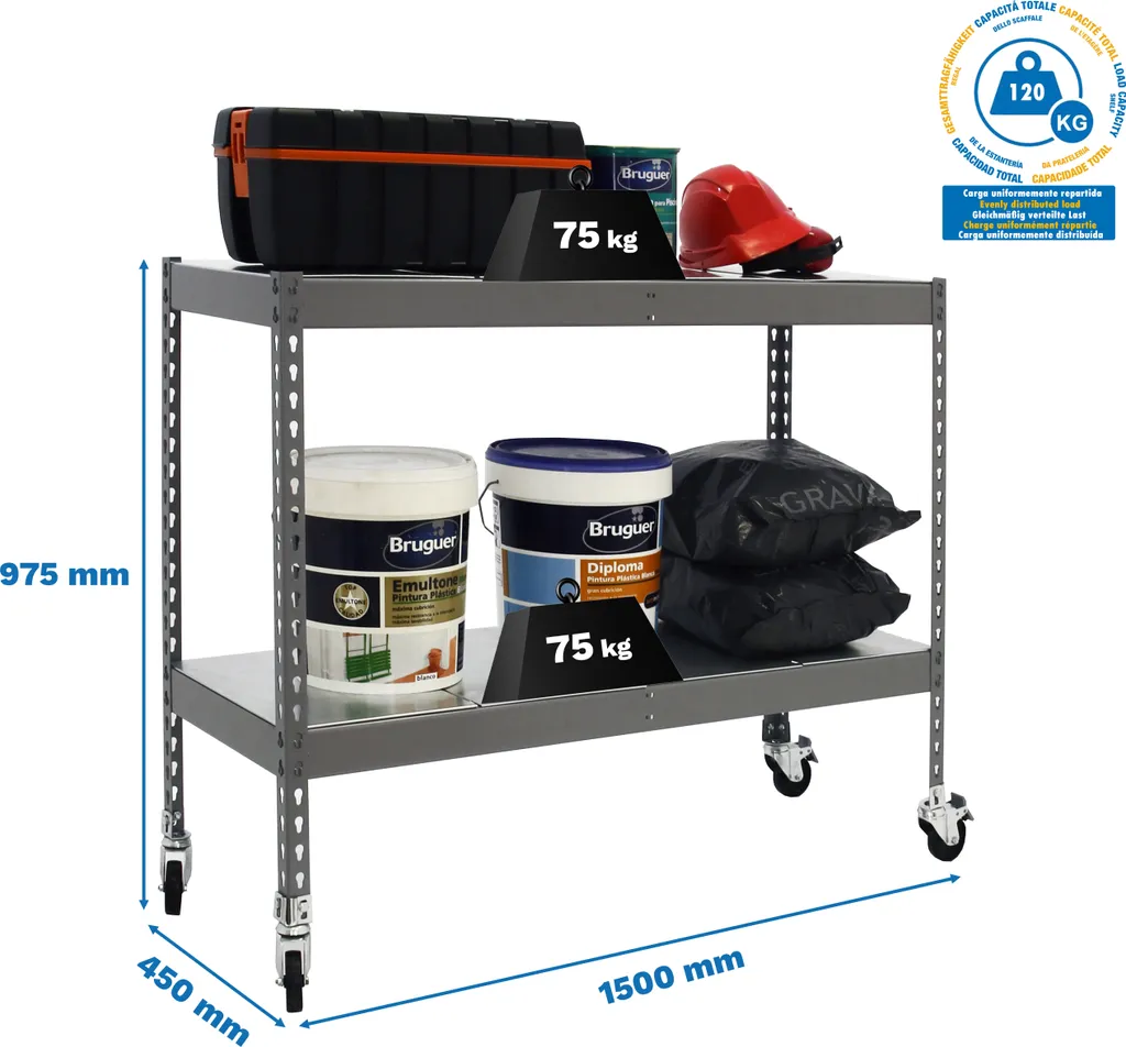 Rayonnage Métallique Anti-Corrosion ECOFORTE MOB 1504-2 spécial Cave