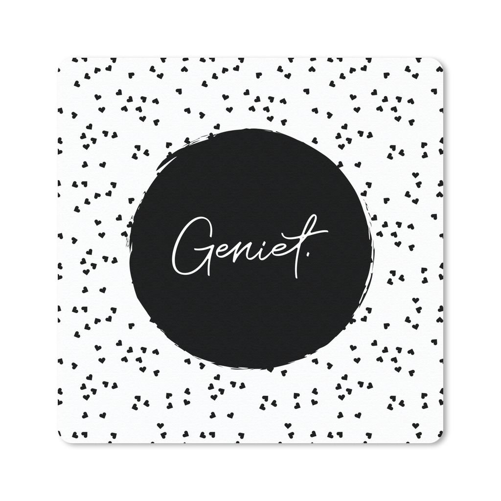 MuchoWow Mauspad Mousepad Zitate - Genießen - Sommer - Text 30x30 cm - Mousepads - Maus Mat - Pad - Mausunterlage - Gaming