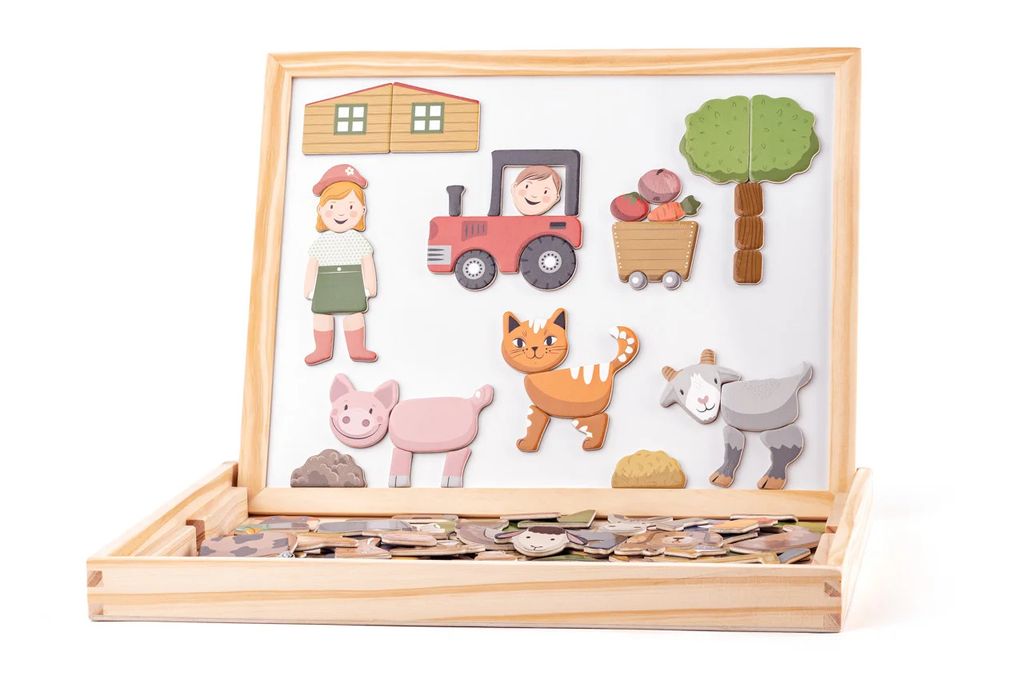 Magnetická tabuľka so zvieratkami, obojstranná Obrázok produktu 