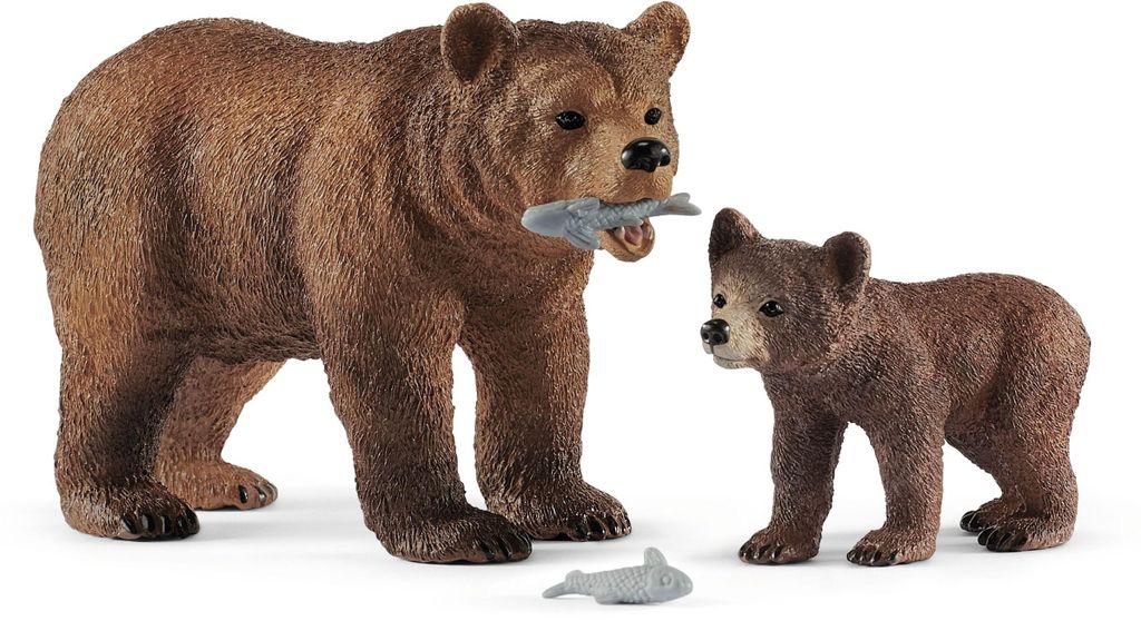 Schleich Grizzlybär-Mutter mit Jungem, 42473 Produktbild 