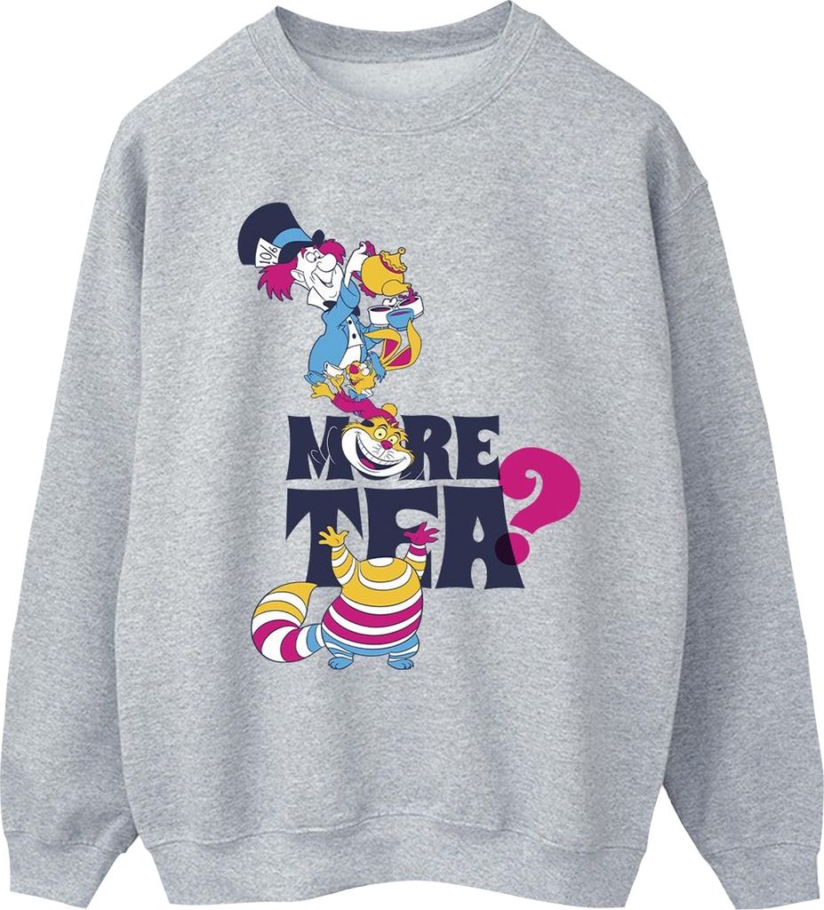 Disney - "Alice In Wonderland More Tea" Sweatshirt für Herren BI7847 (XXL) (Grau)