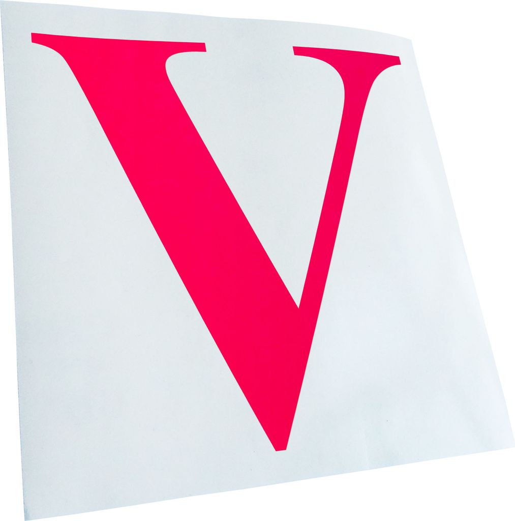Kiwistar - Autoaufkleber - Buchstabe V - Alphabet Heckscheibe - Aufkleber für Auto Kfz Fahrrad, LKW, Truck Mofa