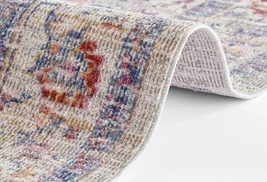 Tapis Luxor Facile à Nettoyer Crème Multicolore Résistant aux Taches - 3