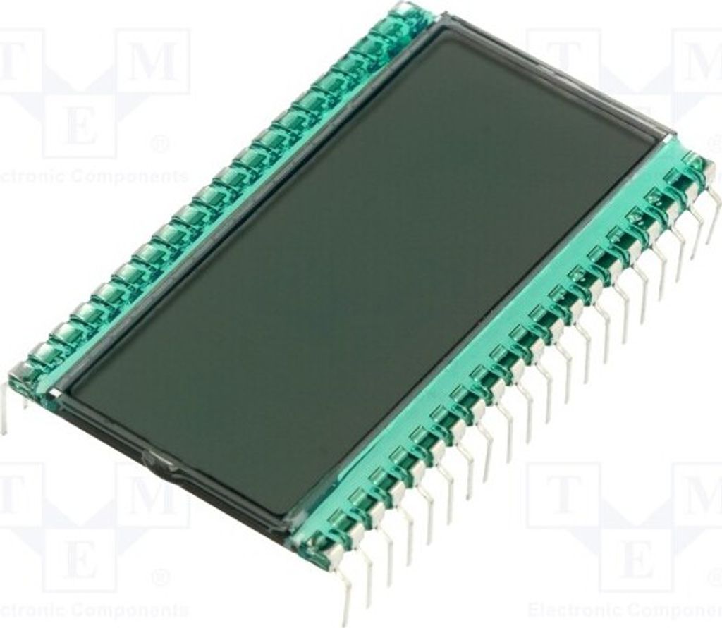 1x Display: LCD 7-segmentig (digital) STN Positive -20÷70°C DE 114-RS-20/6,35/M D