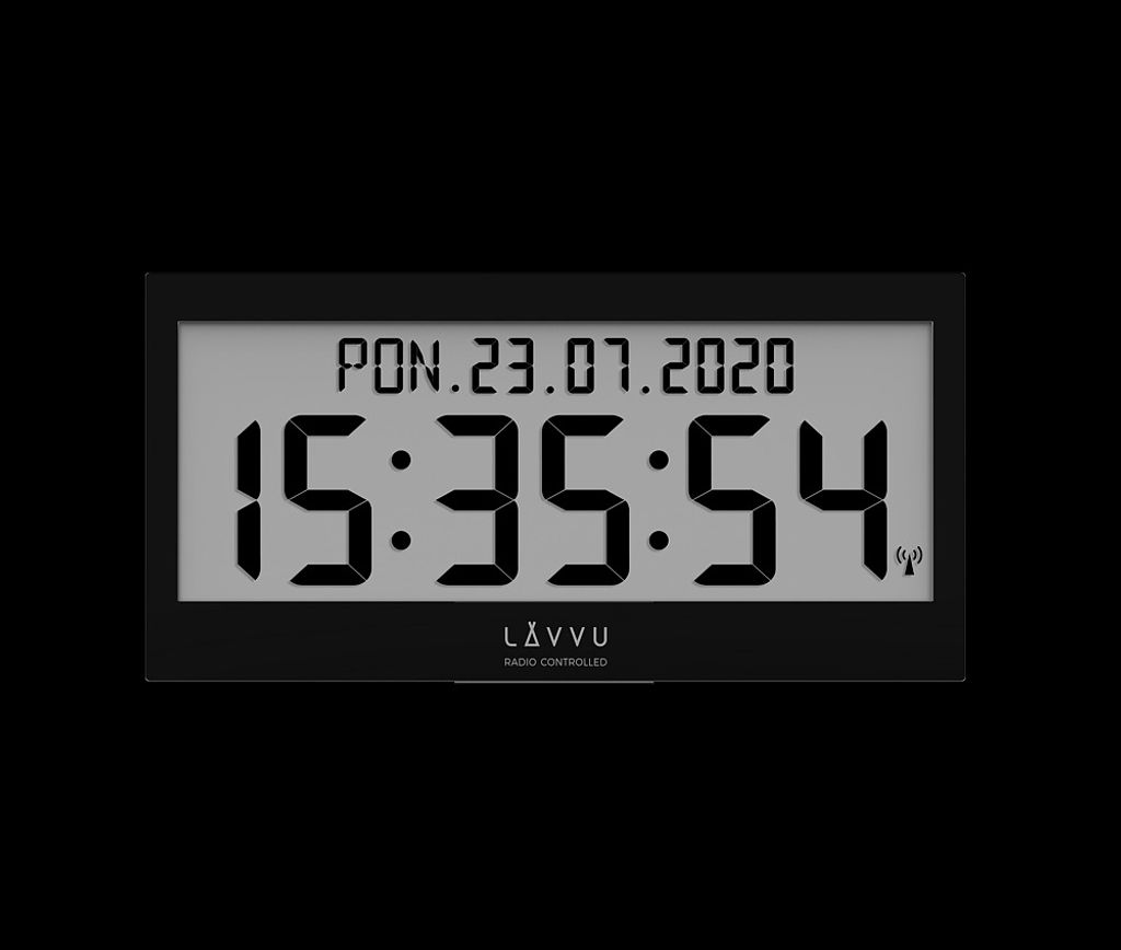 A digital clock displaying the date and time.