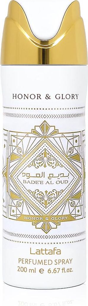 Lattafa Bade'e Al Oud Honor & Glory Deodorantspray, 200 ml Productafbeelding 