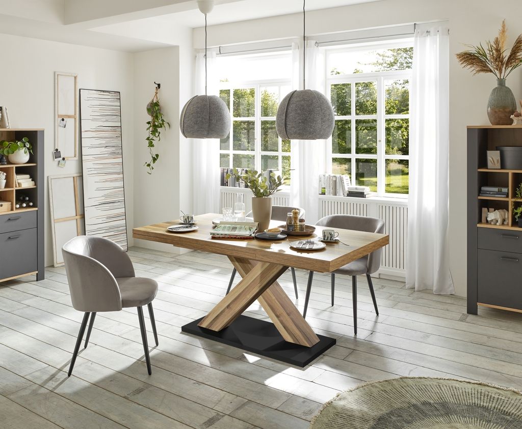 Kulissentisch >Komfort 2< in plankeneiche - 180x76x90cm (BxHxT)