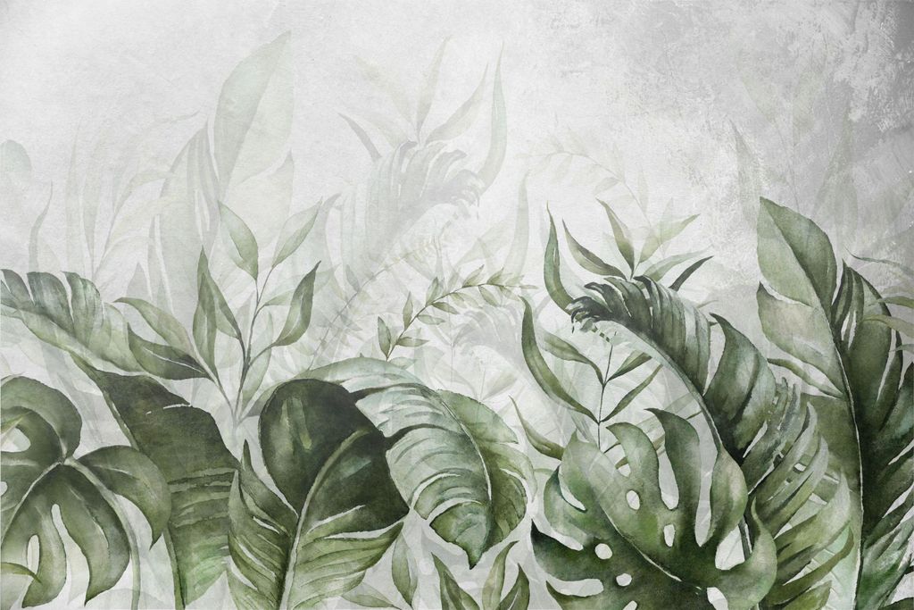 Magnetmatte für Heizkörperverkleidung Aquarellblätter 60x100