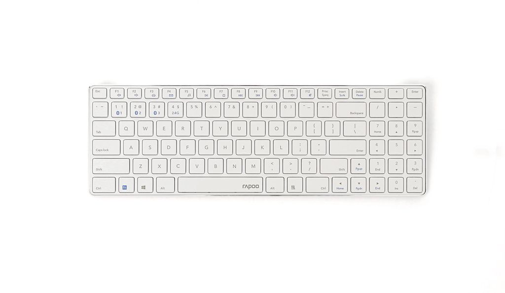 Rapoo E9100M bezdrátová Multi-mode klávesnice bílá Obrázek produktu 