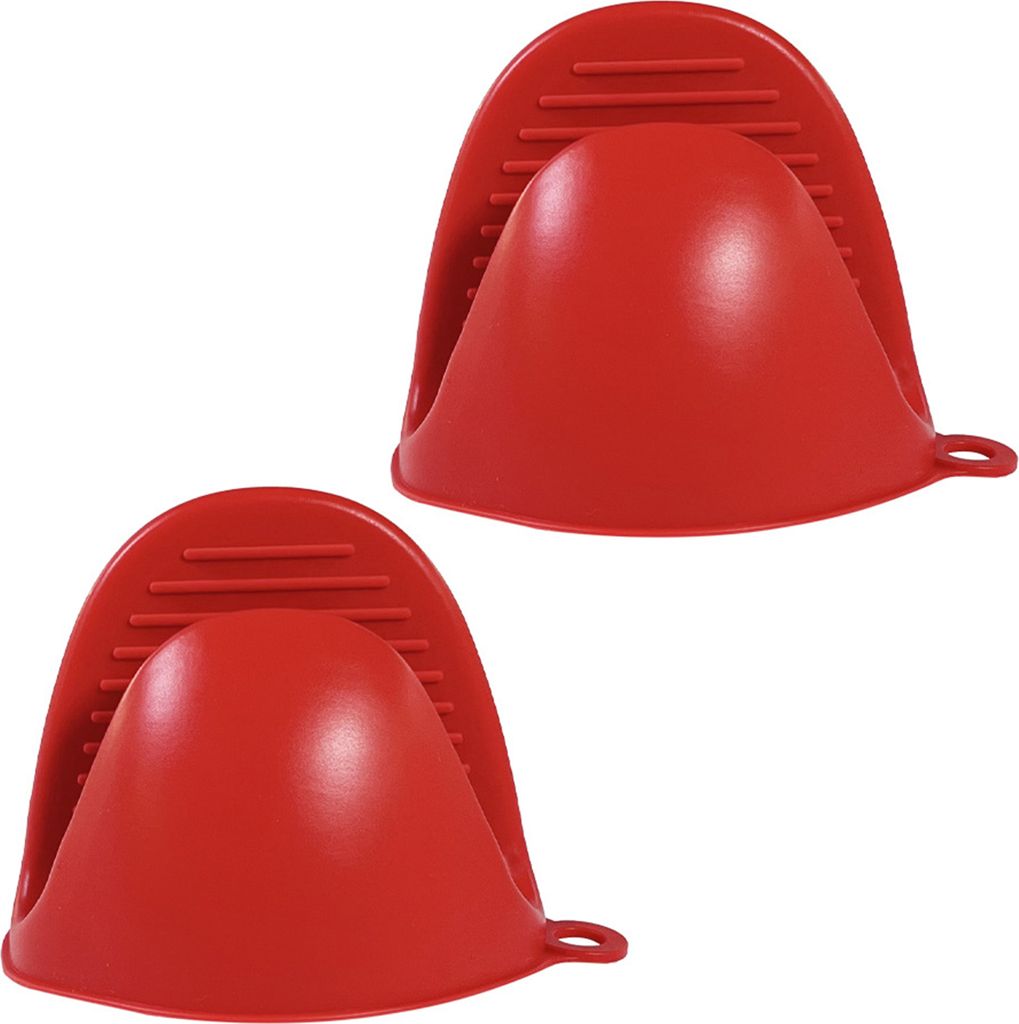 1 Paar Mini-Ofenhandschuhe aus Silikon, hitzebeständig, zum Kochen, rutschfest, Topflappen zum Backen und Kochen