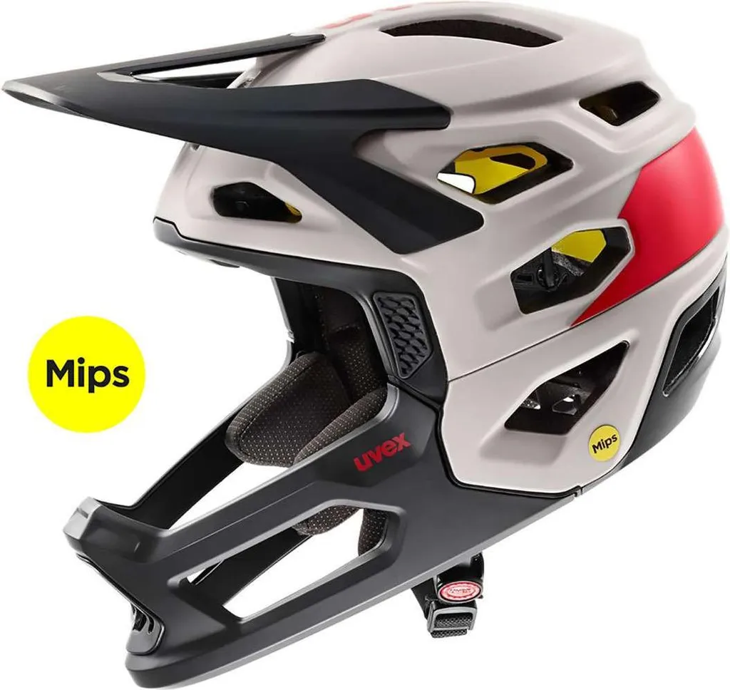 Uvex Revolt Mips casque intégral brun-rouge mat avec technologie de choc