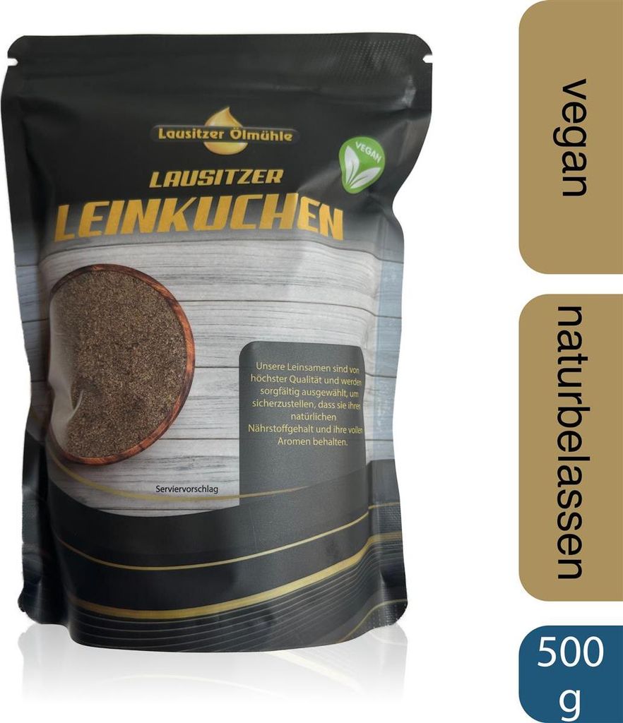Lausitzer Leinkuchen, gemahlen, mit Lignan, 500g Produktbild 