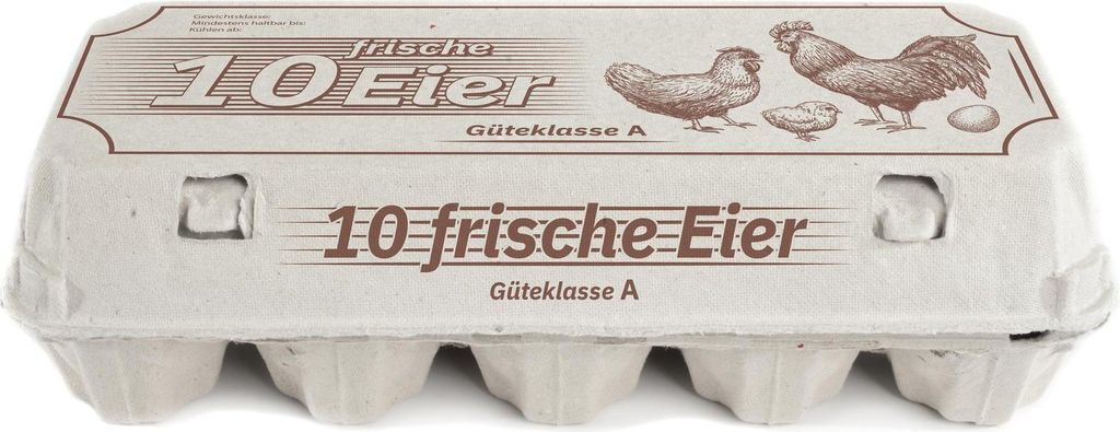 Eierverpackung | 10 Frische Eier | weiß | 154 Stück je Produktbild 