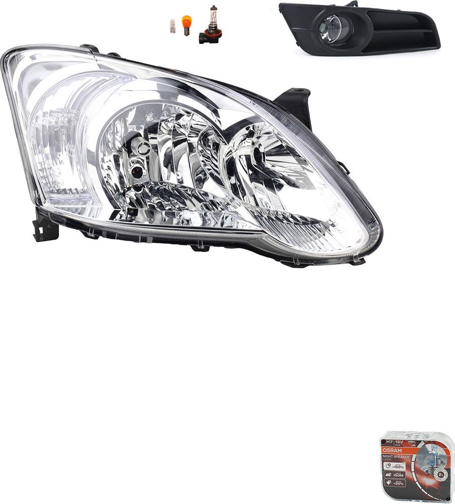 Johns, Scheinwerfer + Osram Night Breaker Laser passend für Toyota Corolla E12 04-07R 8113002380 5212702120 8121002090