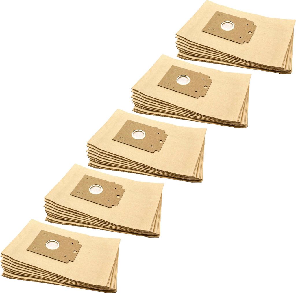 vhbw 50x Staubbeutel kompatibel mit Siemens VS 01 E 2100 / 2100 Watt, 01G... Super SX, 01 E 2110 / 2100 Watt Staubsauger - 29cm x 18cm Sandfarben