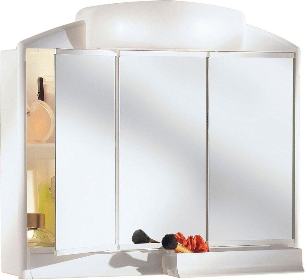 Zrcadlová skříňka Rano LED bílá 59 x 51 x 16(14) cm Obrázek produktu 