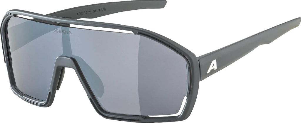 Alpina Sportbrille Bonfire midnight grau matt, Glas sw versp.,Kat.3