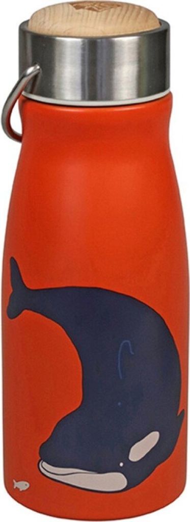 Thermoflasche THE ZOO FLASK Orca Wal Trinkflasche für Kinder