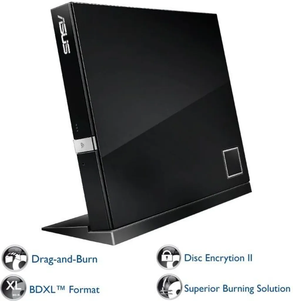 ASUS SBC-06D2X-U Lecteur Blu-Ray Externe Combo DVD Noir Design Slim