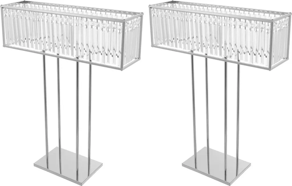 Support fleurs stable et haut pour centre de table mariage cristal argent