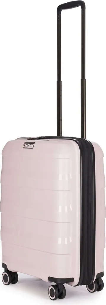 Valise cabine Stratic Straw + EXP TSA Rose 55cm extensible rigide - 3