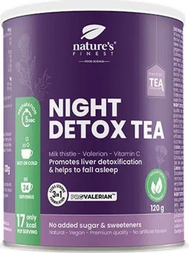 Nature’s Finest Night Detox Tea – Instant-Teemischung mit Weißtee-Extrakt und Vitamin C – 120 g