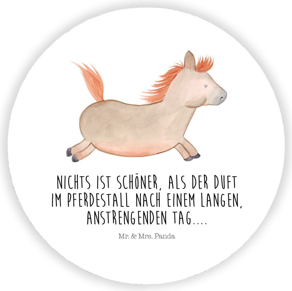 Mr. & Mrs. Panda magnet Pferd Springen - Weiß - Geschenk, Pony, Landwirt, Pferde, für pinwand, Kühlschrankmagnet, pinnwand, Stall, kühlschrank,...