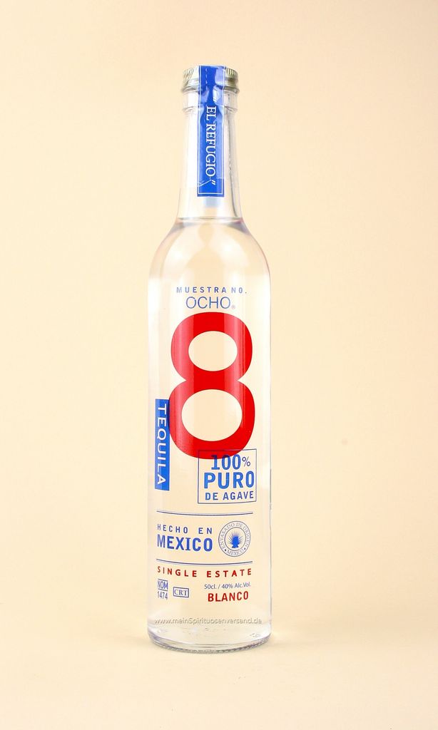 Tequila Ocho Blanco 50 cl. Tequila Messico  50,00 cl 40,0 % Immagine del prodotto 